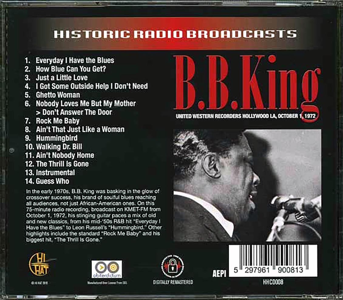 BB King - United Western Recorders, Hollywood LA, October 1, 1972 (remastered)