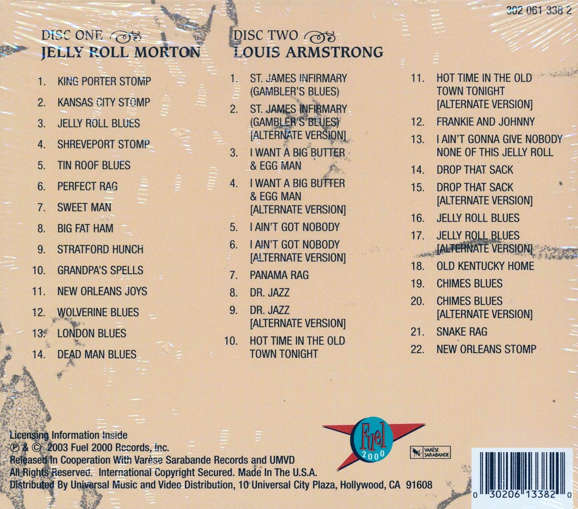 Louis Armstrong, Jelly Roll Morton - Birth Of Jazz (36 tracks) (2xCD) (remastered)