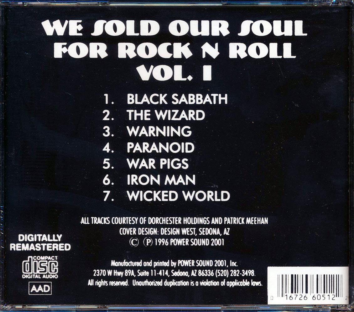 Black Sabbath - We Sold Our Soul For Rock N Roll Volume 1