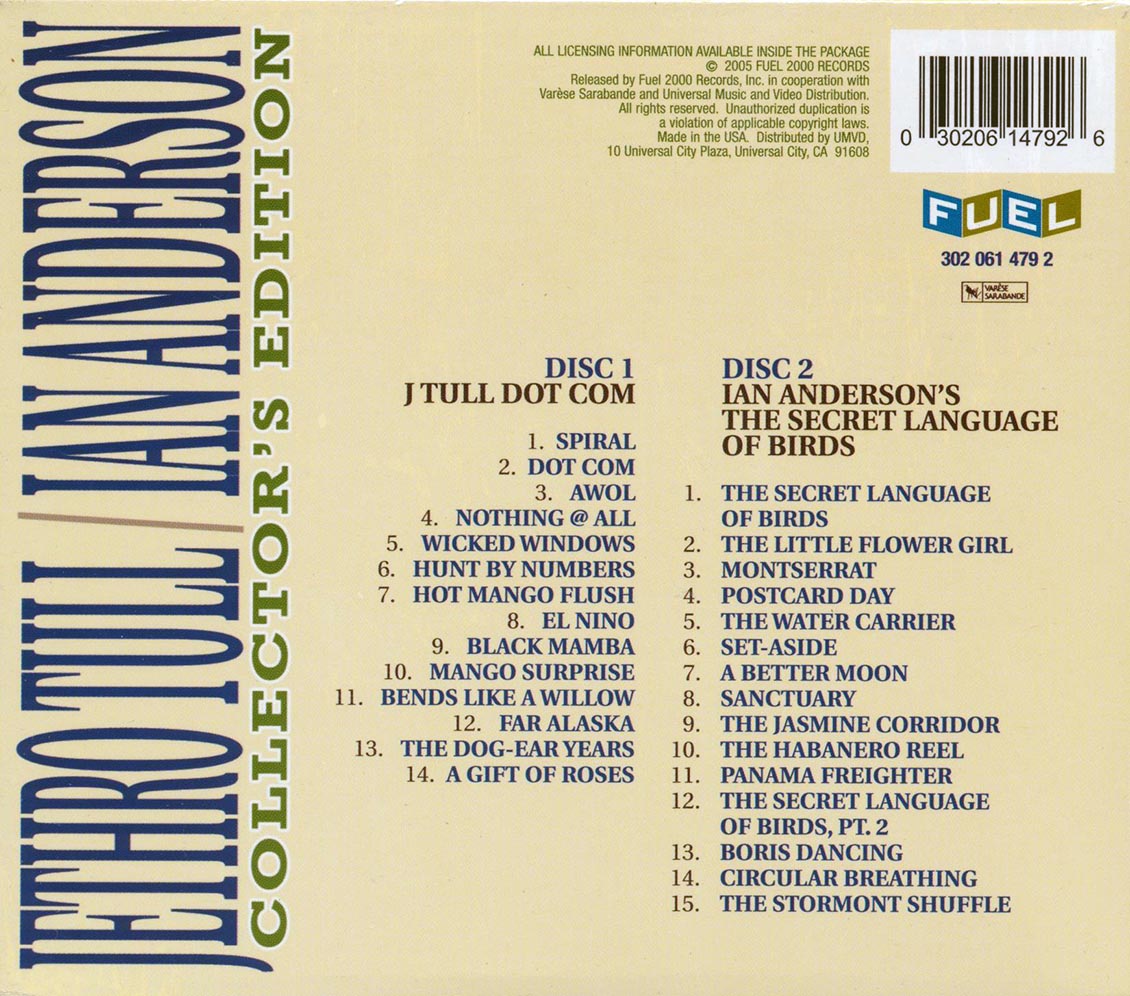 Jethro Tull, Ian Anderson - J-Tull Dot Com + The Secret Language Of Birds: Collector's Edition (29 tracks) (2xCD)