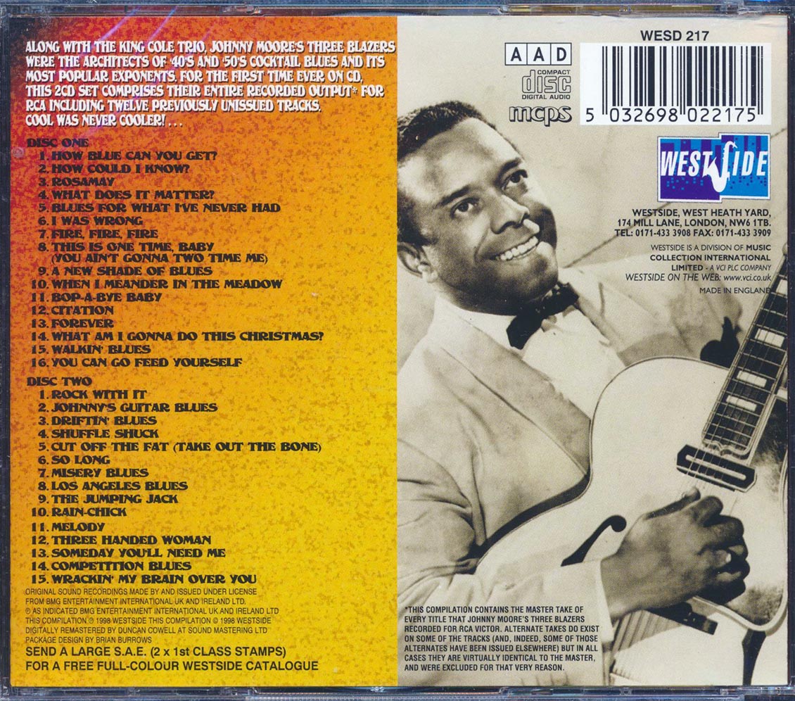 Johnny Moore's Three Blazers - Los Angeles Blues: Complete RCA Recordings 1949-50 (31 tracks) (2xCD)