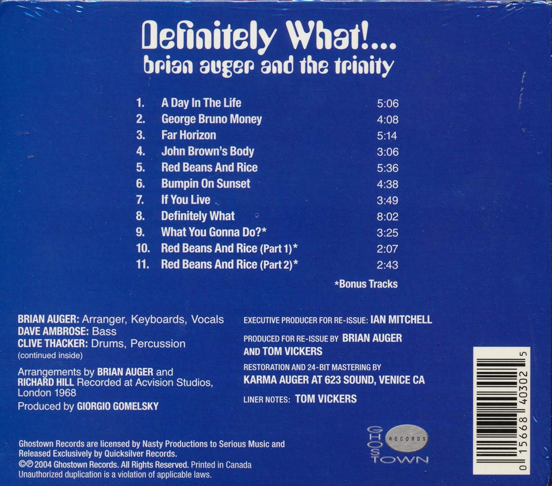Brian Auger & The Trinity - Definitely What!...
