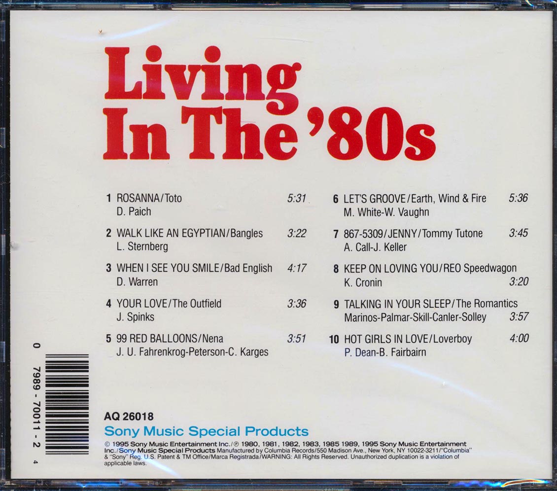 Loverboy, The Bangles, REO Speedwagon, Tommy Tutone - Living In The '80s