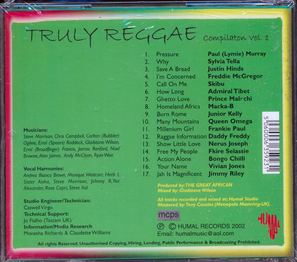 Macka B, Admiral Tibet, Freddie McGregor, Justin Hinds, Queen Imega, Etc. - Truly Reggae Volume 1