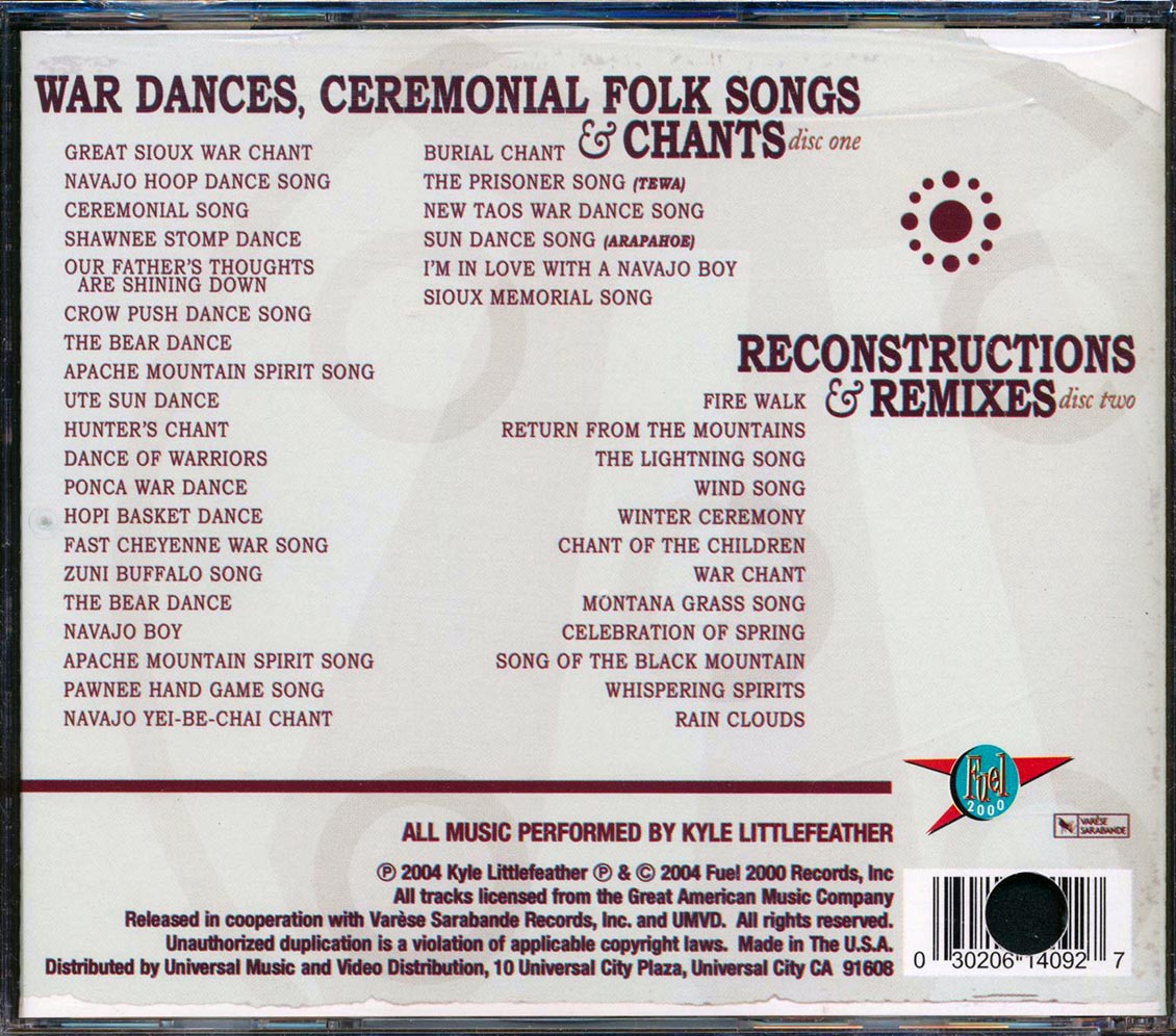 Kyle Littlefeather - The Unconquered Spirit: Chants & Trances Of The Native American Indian (38 tracks) (2xCD) (marked/ltd stock)