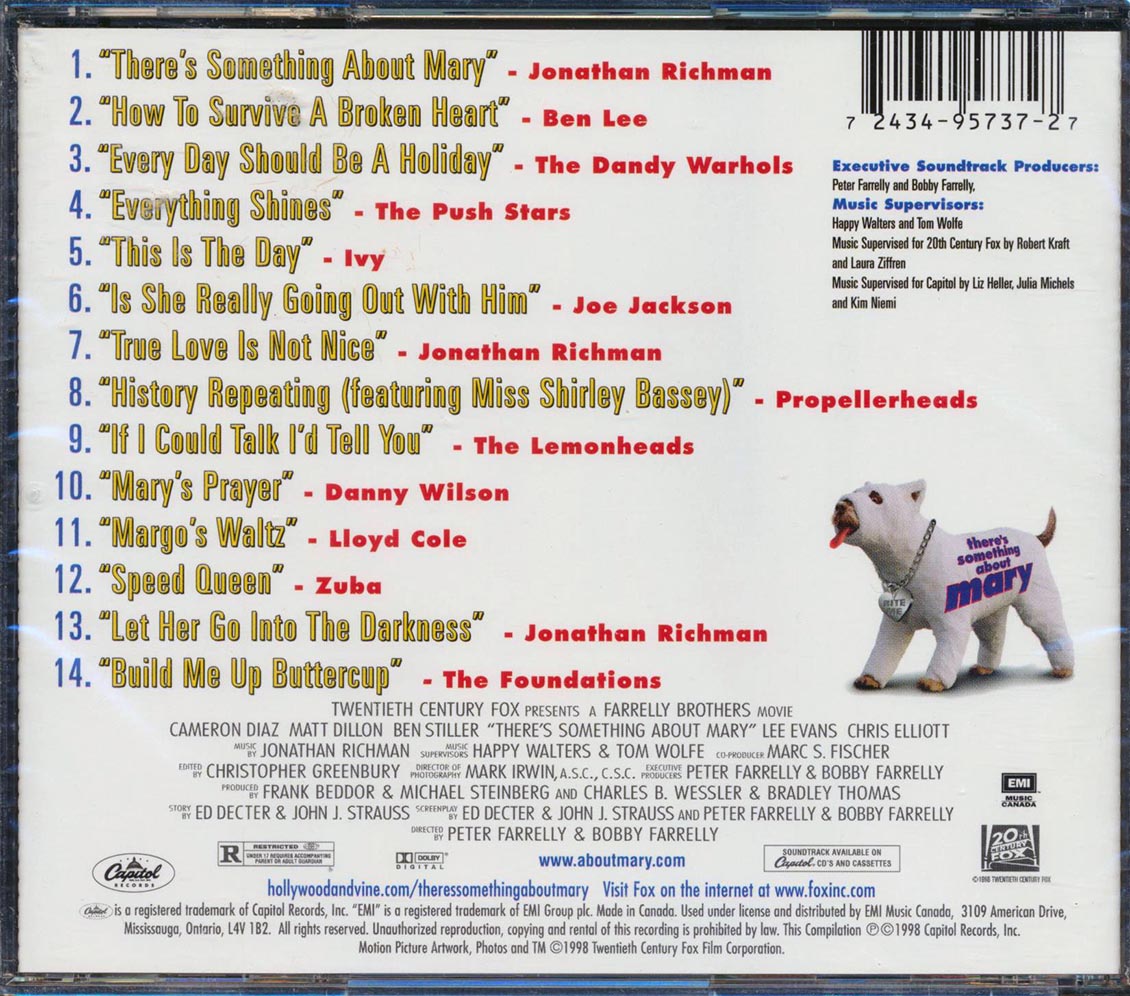 Joe Jackson, The Lemonheads, Jonathan Richman, Etc. - There's Something About Mary Soundtrack