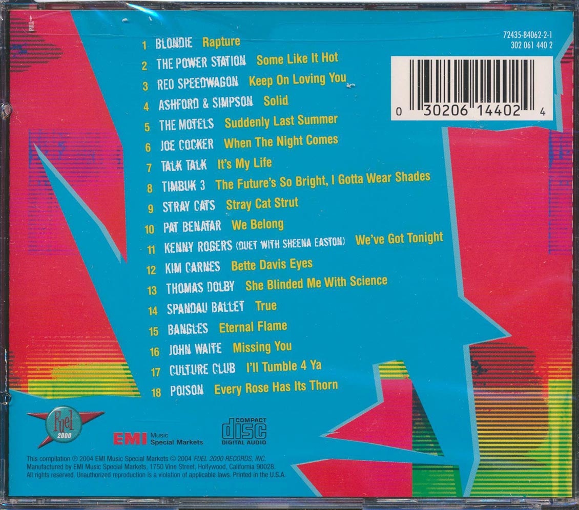 Blondie, Stray Cats, The Bangles, REO Speedwagon, Etc. - Absolutely The Best Of The 80s Volume 2 (marked/ltd stock)