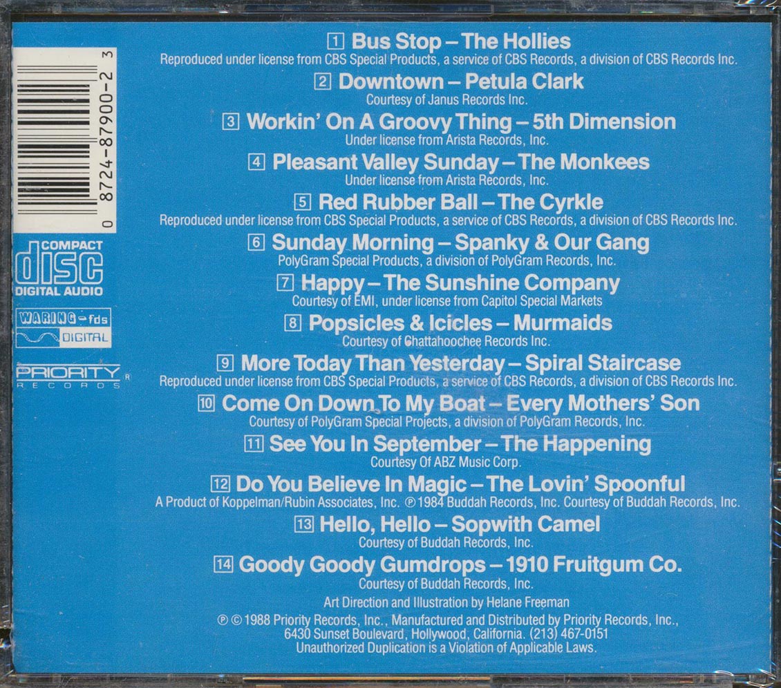 Murmaids, The Hollies, The Monkees, The Lovin' Spoonful, Etc. - The Best Of 60s Sunshine Rock (marked/ltd stock)