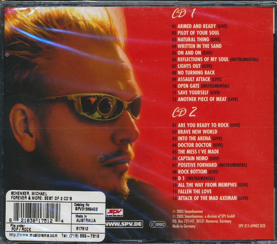 Michael Schenker - Forever And More: The Best Of Michael Schenker (24 tracks) (2xCD)