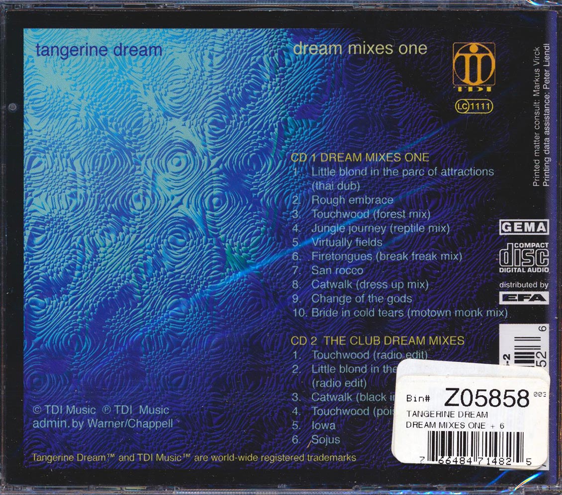 Tangerine Dream - Dream Mixes One (2xCD)