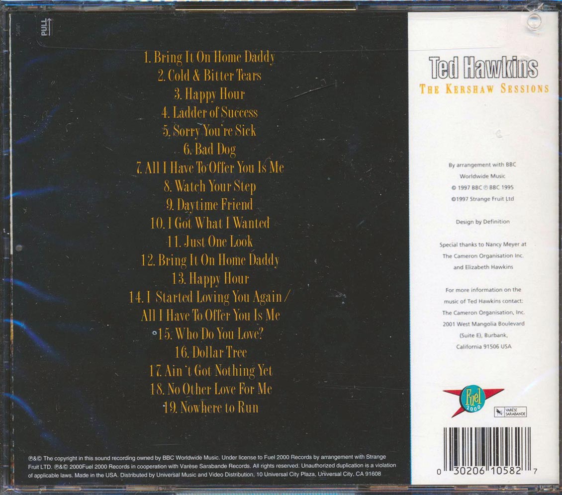 Tad Hawkins - The Kershaw Sessions (marked/ltd stock)