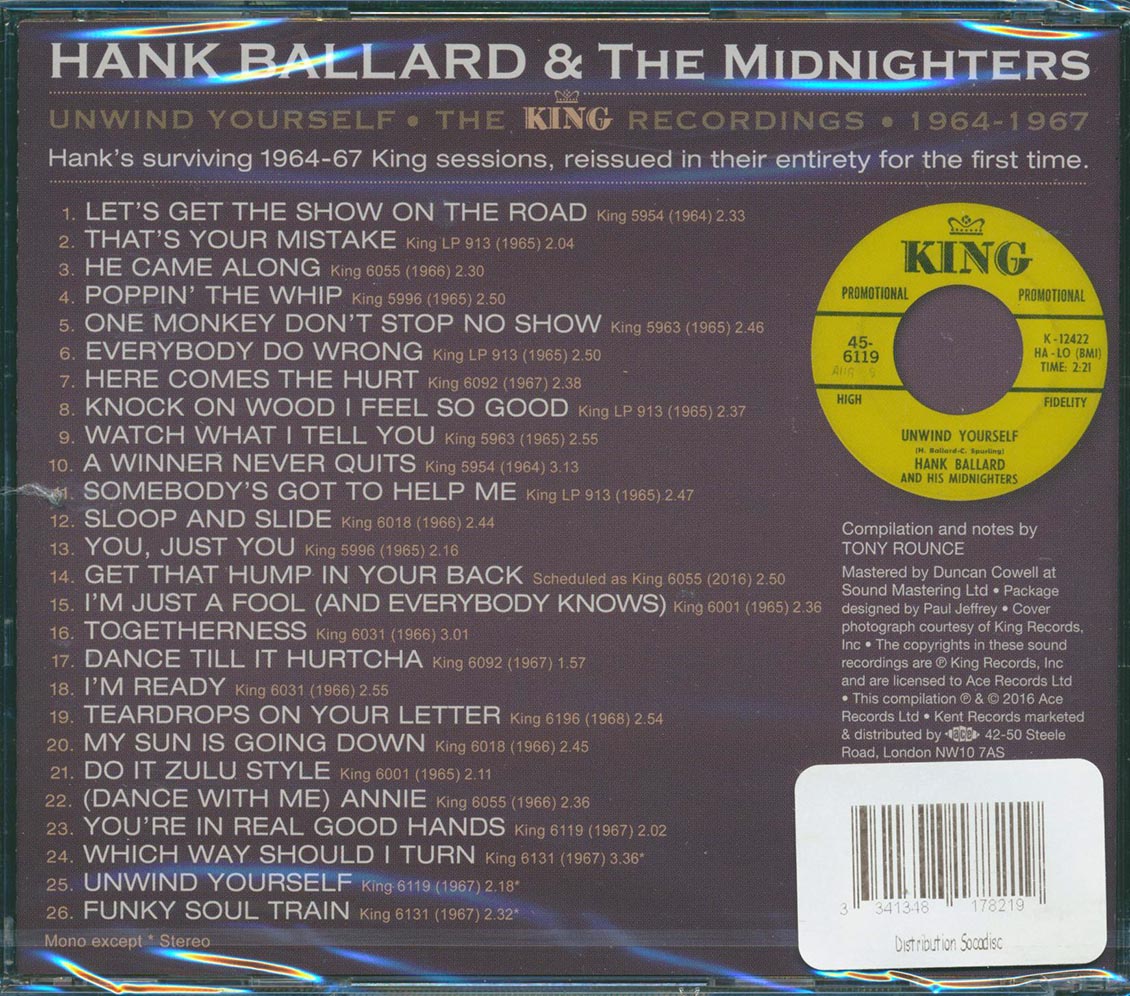 Hank Ballard & The Midnighters - Unwind Yourself: The King Recordings 1964-1967 (26 tracks)