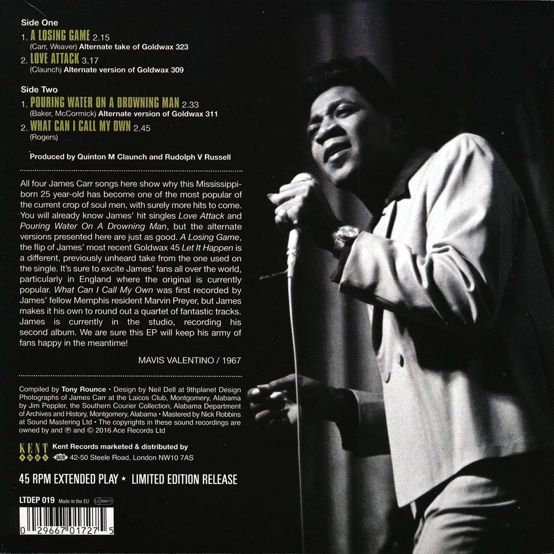 James Carr - A Losing Game EP