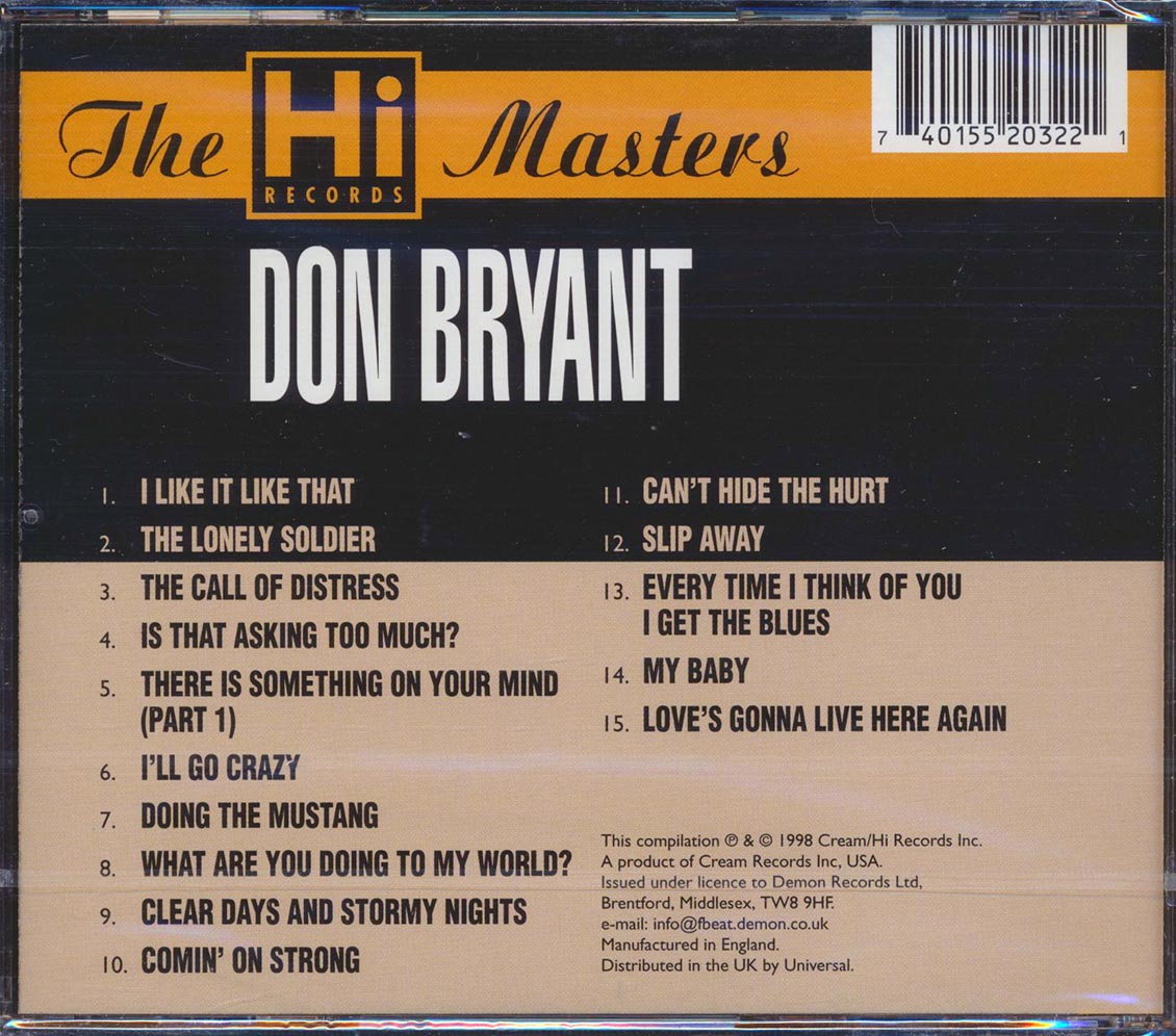 Don Bryant - The Hi Records Masters