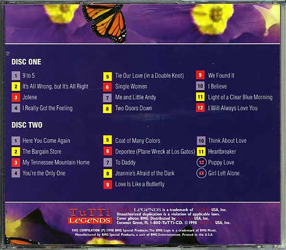 Dolly Parton - Tutti Legends: Collector's Edition (2xCD)