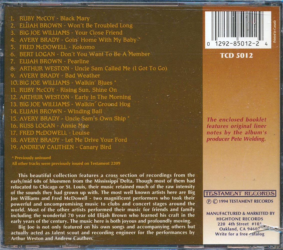 Fred McDowell, Big Joe Williams, Elijah Brown, Etc. - The Sound Of The Delta: Mississippi Delta Blues (marked/ltd stock)