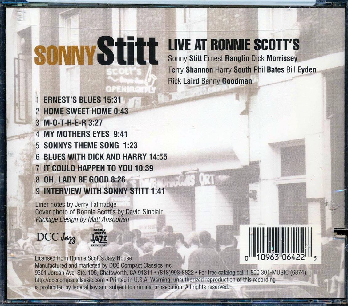 Sonny Stitt - Live At Ronnie Scott's (marked/ltd stock)