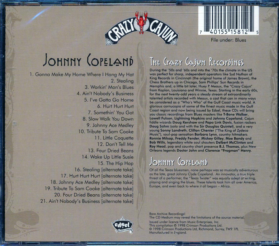 Johnny Copeland - The Crazy Cajun Recordings (21 tracks)