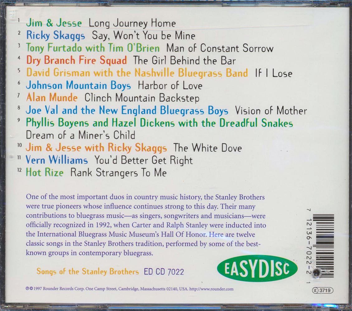 Ricky Skaggs, Jim & Jesse, Johnson Mountain Boys, Etc. - Songs Of The Stanley Brothers (marked/ltd stock)