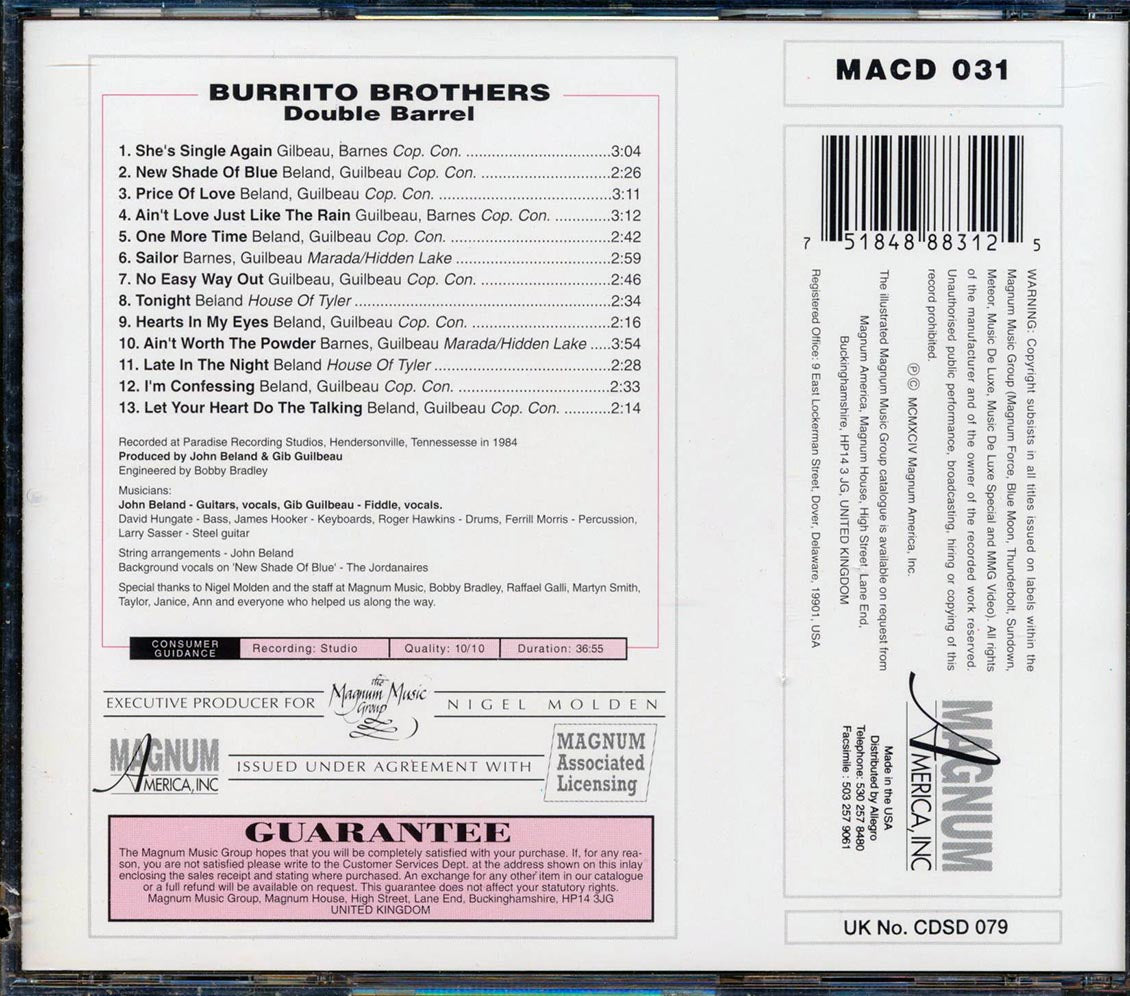 Burrito Brothers - Double Barrel (marked/ltd stock)