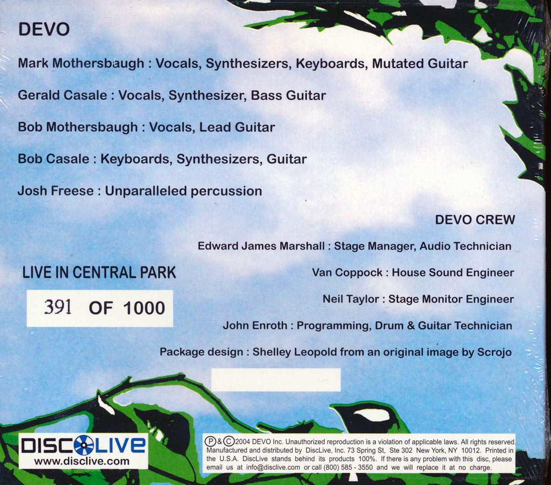 Devo - Live In Central Park (numbered ltd.ed.) (2xCD)