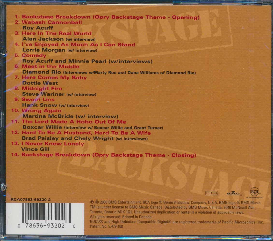 Roy Acuff, Hank Snow, Boxcar Willie, Etc. - Bill Anderson Hosts Backstage At The Grand Ole Opry