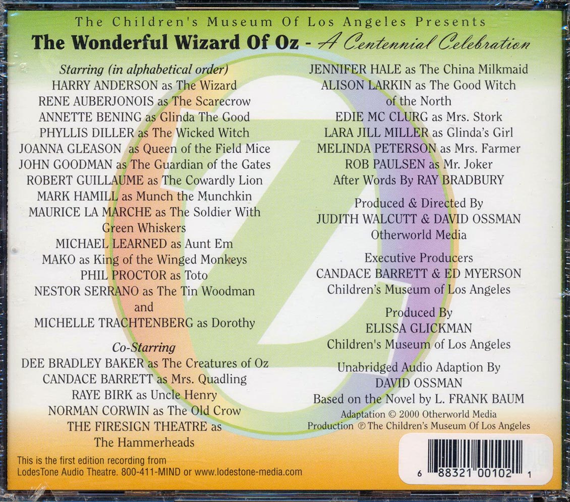 Mark Hamill, Phyllis Diller, Robert Guillaume, Harry Anderson, Etc. - The Children's Museum Of Los Angeles Presents The Wonderful Wizard Of Oz: A Centennial Edition (35 tracks) (4xCD) (incl. large booklet)