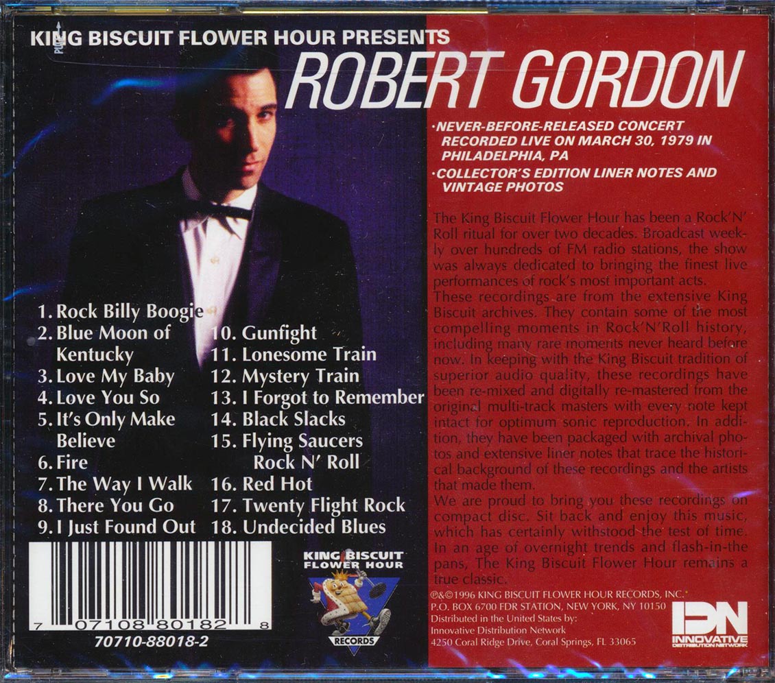 Robert Gordon - King Biscuit Flower Hour Presents In Concert