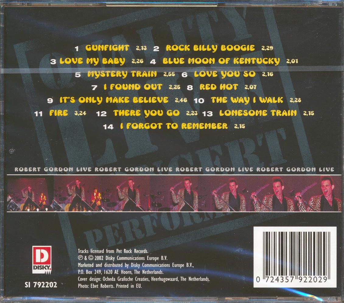 Robert Gordon - Fire: Live In Concert
