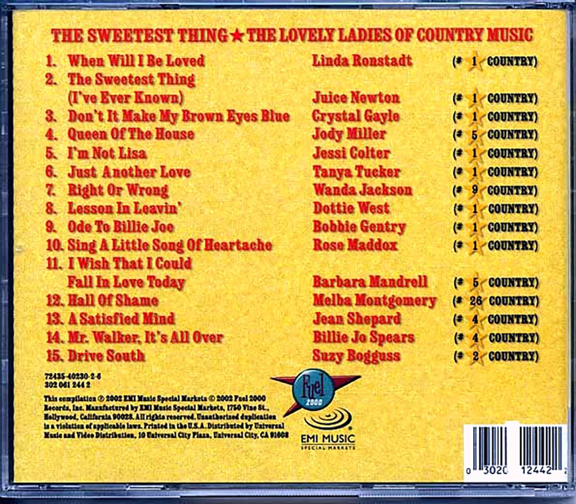 Linda Ronstadt, Wanda Jackson, Juice Newtown, Dottie West, Etc. - The Sweetest Thing: The Lovely Ladies Of Country (marked/ltd stock)