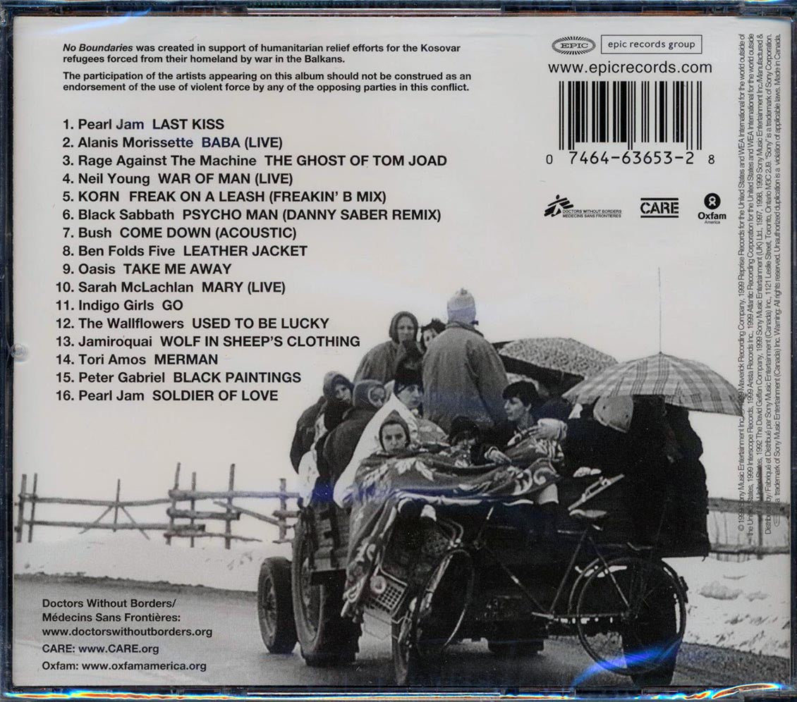 Pearl Jam, Black Sabbath, Neil Young, Etc. - No Boundaries: A Benefit For The Kosovar Refugees