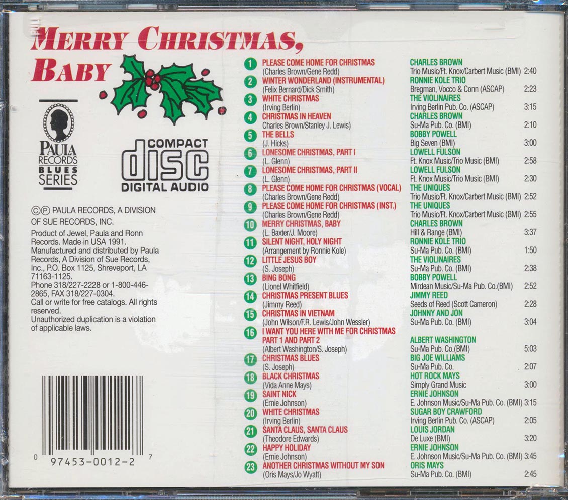 Louis Jordan, Charles Brown, Lowell Fulson, Etc. - Merry Christmas Baby