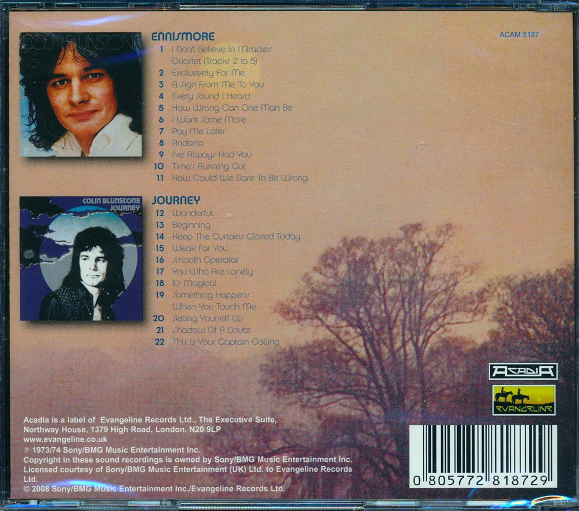 Colin Blunstone - Ennismore + Journey (2 albums on 1 CD) (22 tracks)