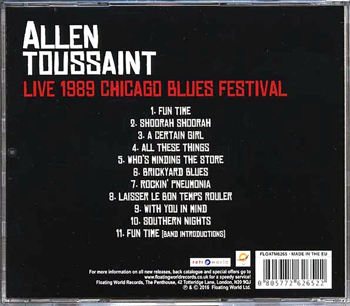 Allen Toussaint - Live 1989 Chicago Blues Festival