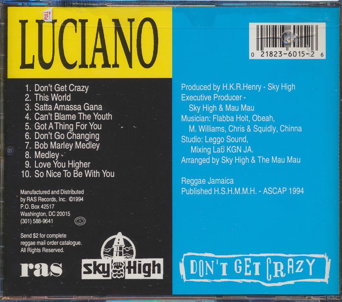 Luciano - Don't Get Crazy (marked/ltd stock)
