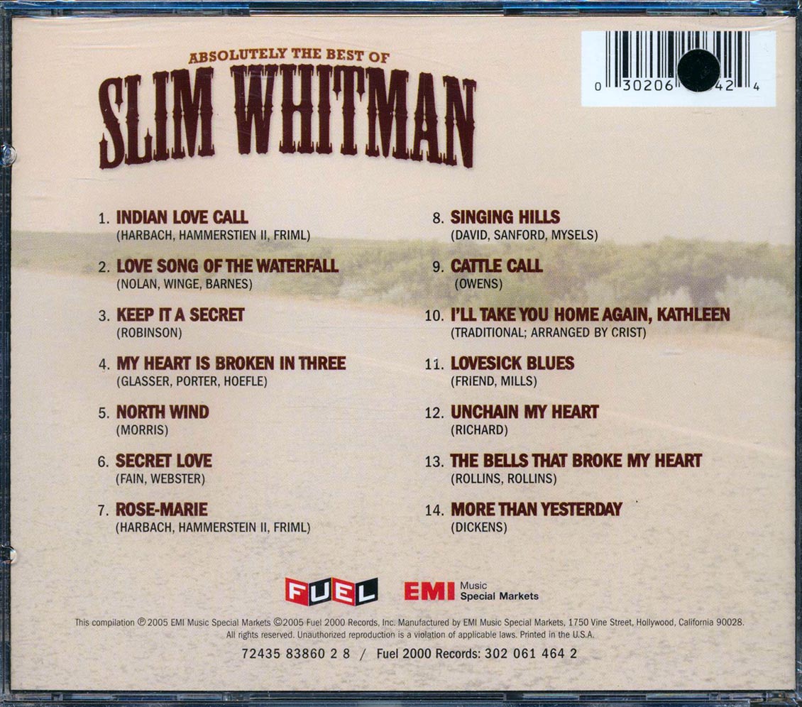 Slim Whitman - Absolutely The Best Of Slim Whitman (marked/ltd stock)