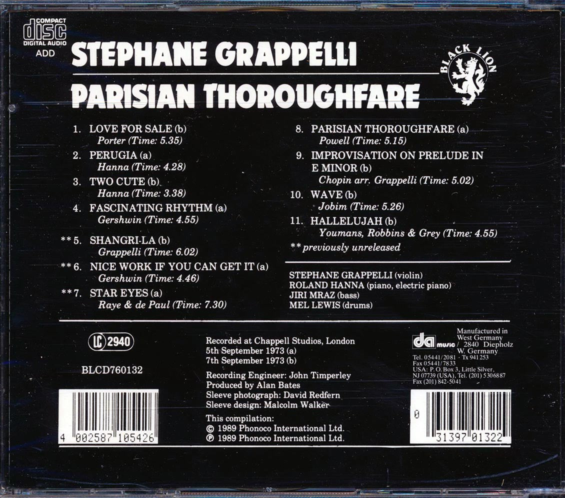 Stephane Grappelli - Parisian Thoroughfare