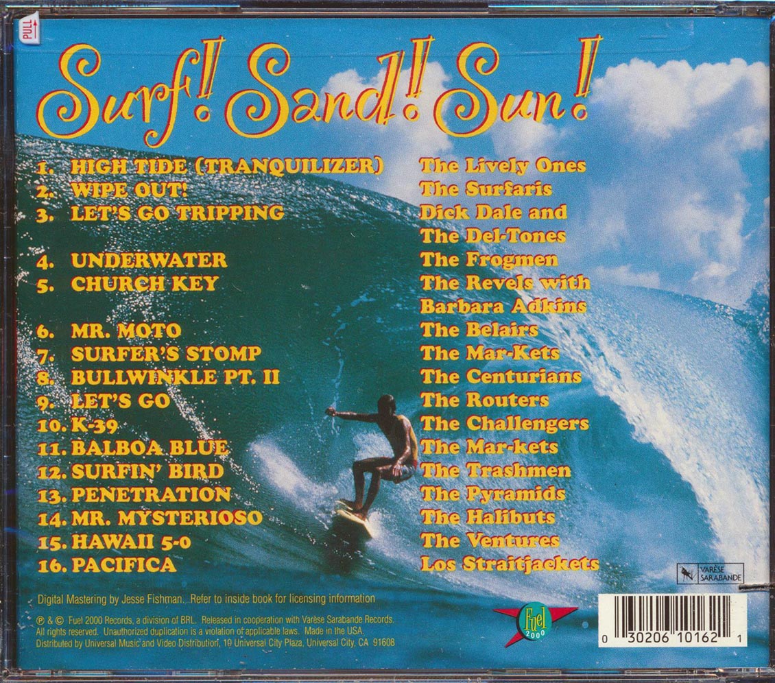 Dick Dale, The Trashmen, The Ventures, The Frogmen, The Halibuts, Etc. - Surf! Sand! Sun! 16 Unforgettable Surf Hits (marked/ltd stock)