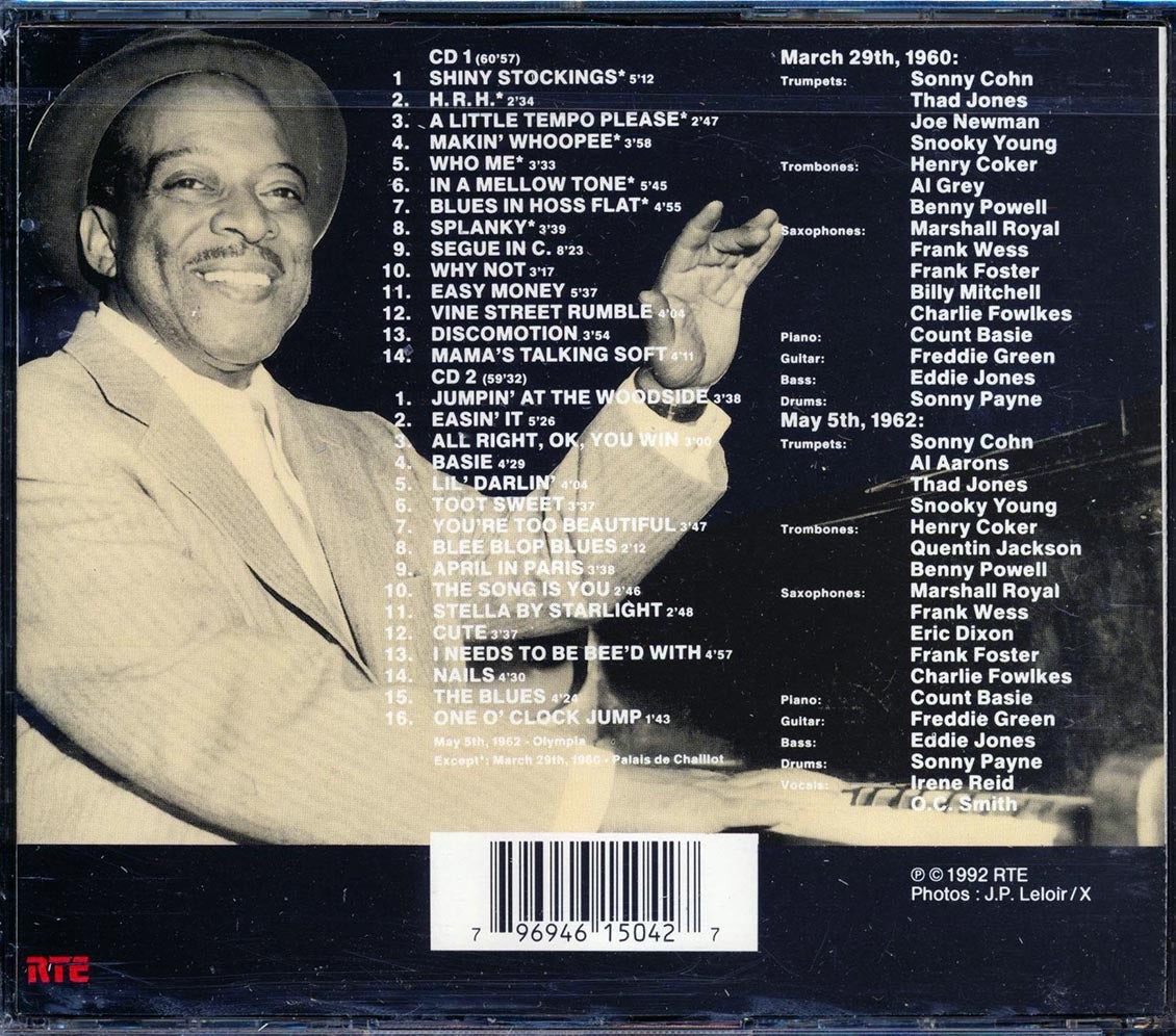 Count Basie - Palais De Chaillot, 20 Mars, 1960 + Olympia, 5 Mai, 1962 (30 tracks) (2xCD)