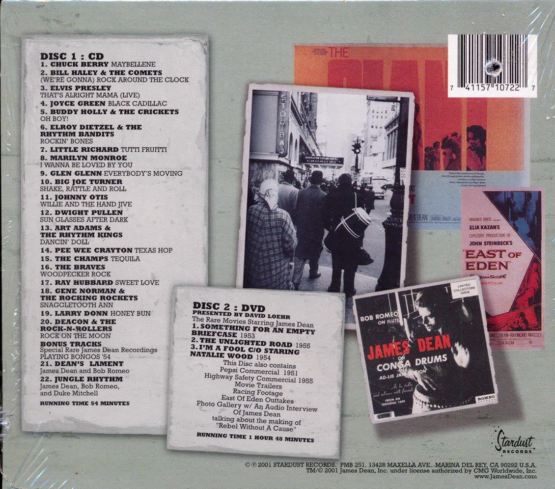 Elvis Presley, Buddy Holly, Chuck Berry, James Dean, Little Richard, Etc. - James Dean Era (22 tracks) (incl. DVD) (incl. large booklet) (marked/ltd stock)