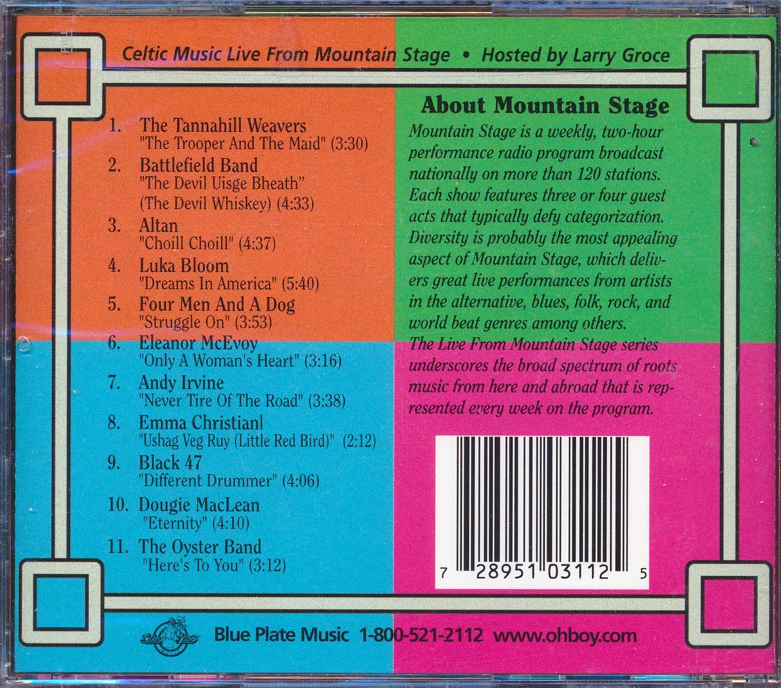 Black 47, Four Men And A Dog, Andy Irvine, Etc. - Celtic Music: Live From Mountain Stage (marked/ltd stock)