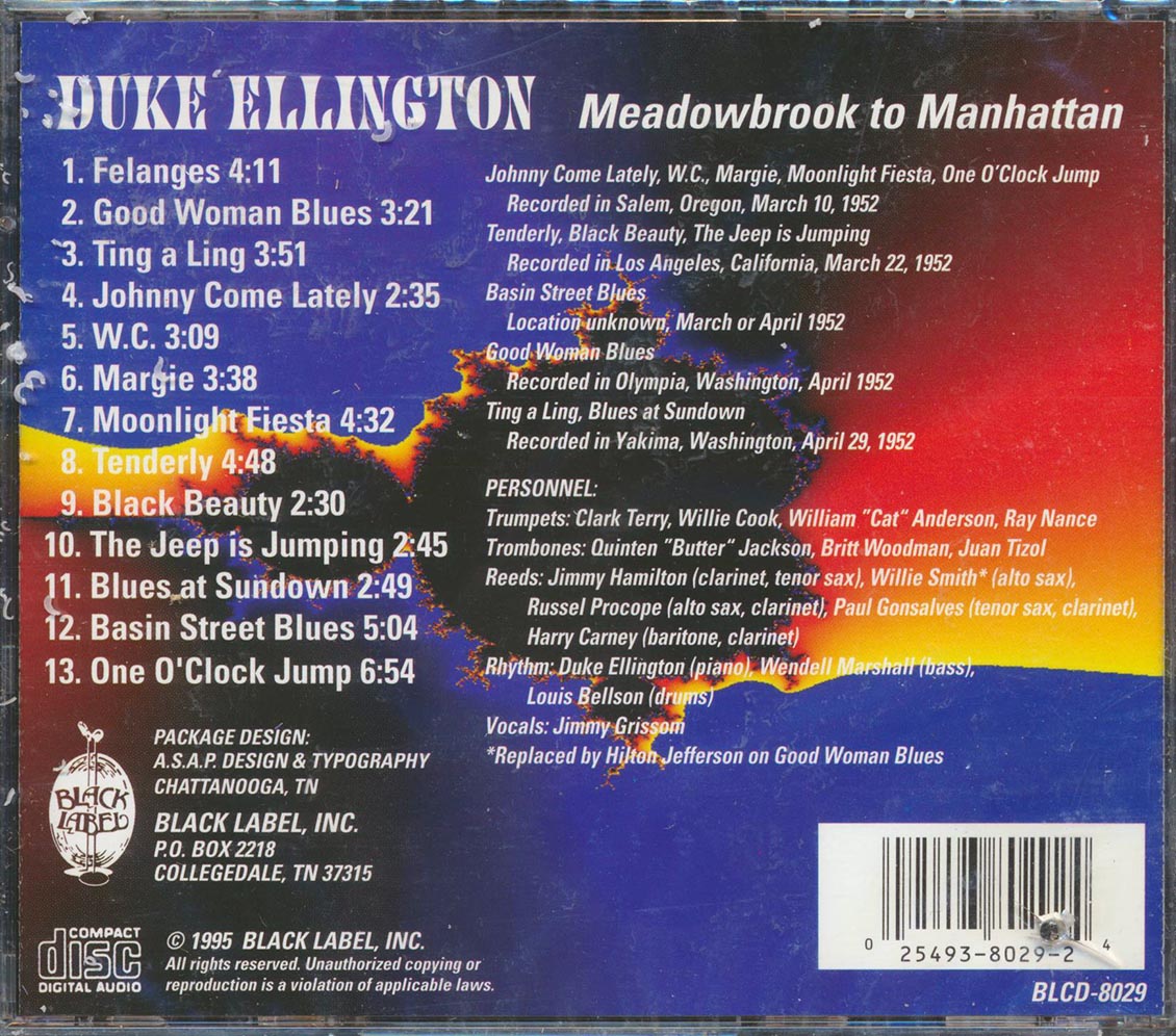Duke Ellington - Meadowbrook To Manhattan (marked/ltd stock)