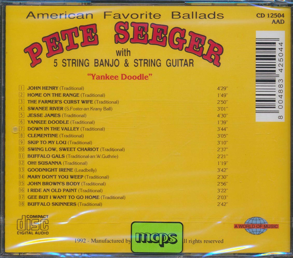 Pete Seeger - American Favorite Ballads: With 5 String Banjo And 12 String Guitar