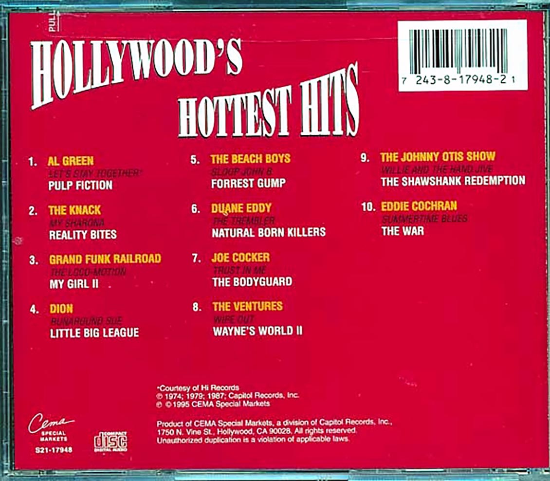 Al Green, The Ventures, The Beach Boys, Etc. - Hollywood's Hottest Hits: Original Soundtrack Hits From Today's Top Films