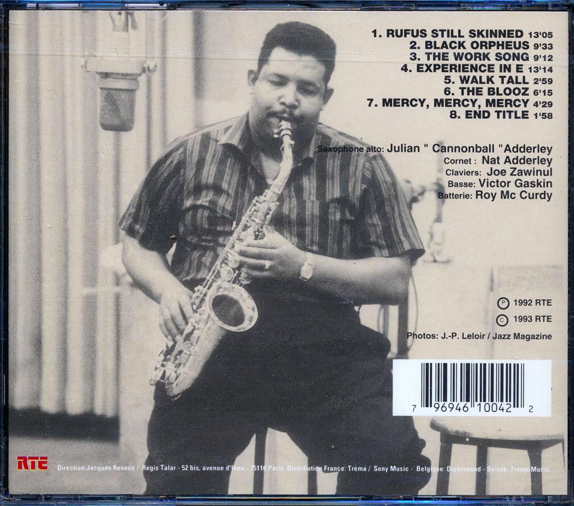 Cannonball Adderley & His Quintet - En Concert Avec Europe1 Salle Pleyel 27 Mars, 1969