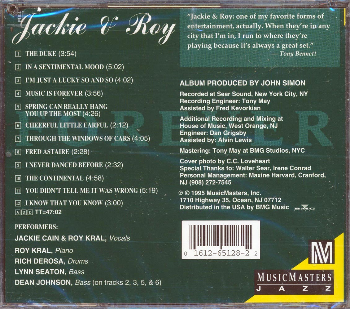 Jackie Cain, Roy Kral - Jackie And Roy: Forever (marked/ltd stock)