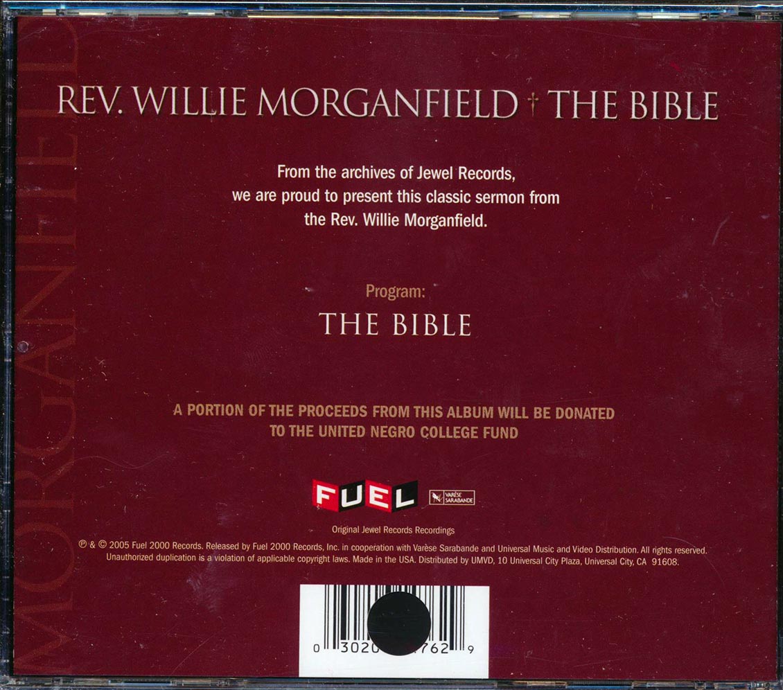 Reverand Willie Morganfield - The Bible (marked/ltd stock)