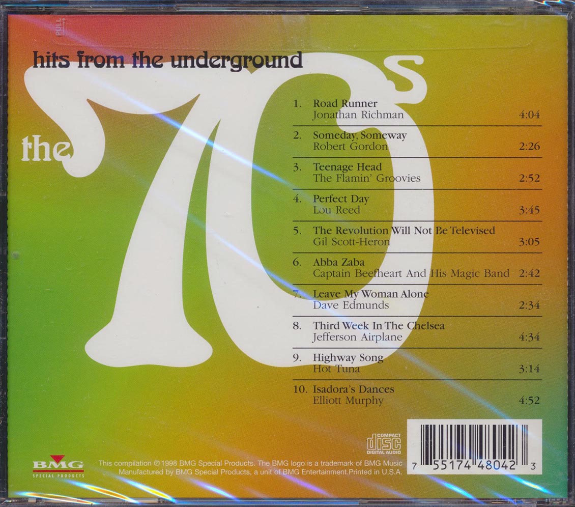 Jefferson Airplane, Lou Reed, Hot Tuna, Jonathan Richman, Etc. - Hits From The Underground: The 70's
