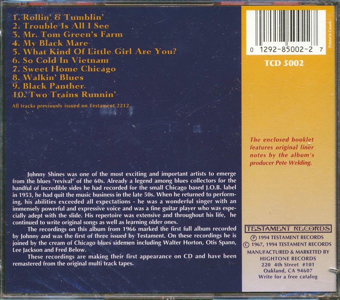 The Johnny Shines Band - Masters Of Modern Blues (marked/ltd stock)