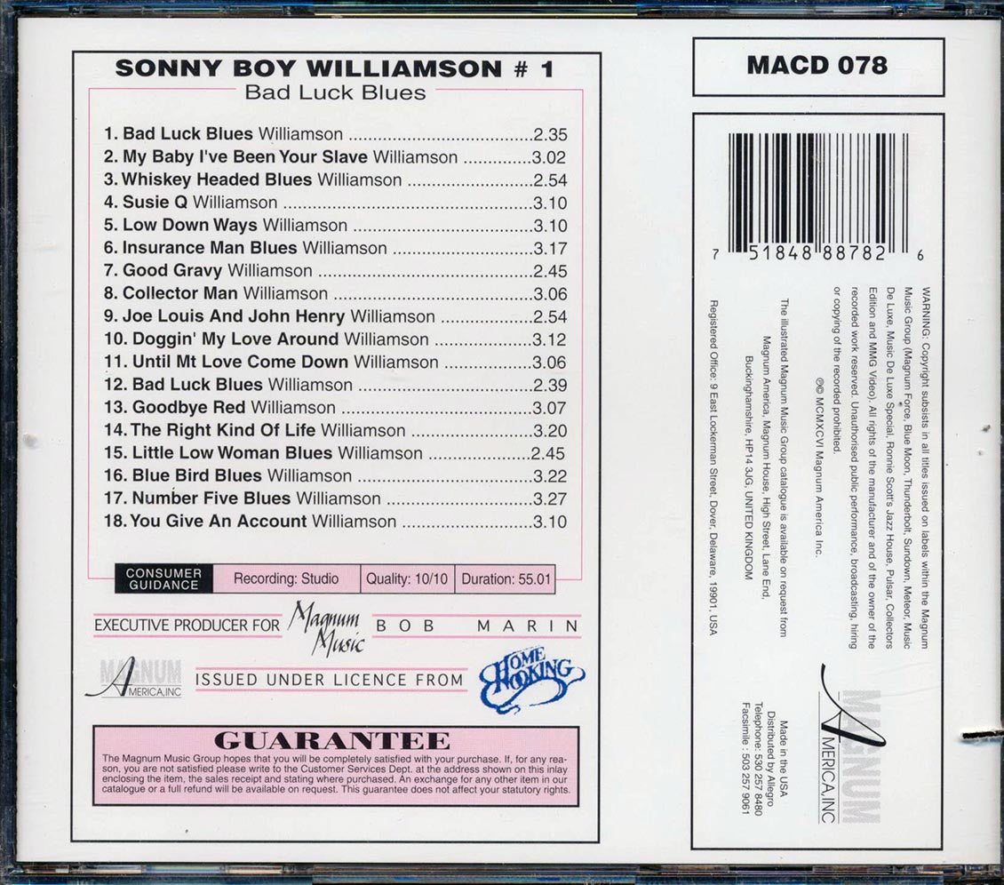 Sonny Boy Williamson - Original Sonny (marked/ltd stock)